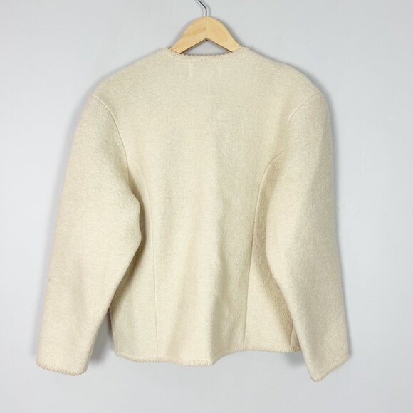 Vintage Tally Ho Boiled Wool Button Front Jacket Size Medium Women's - Picture 2 of 3